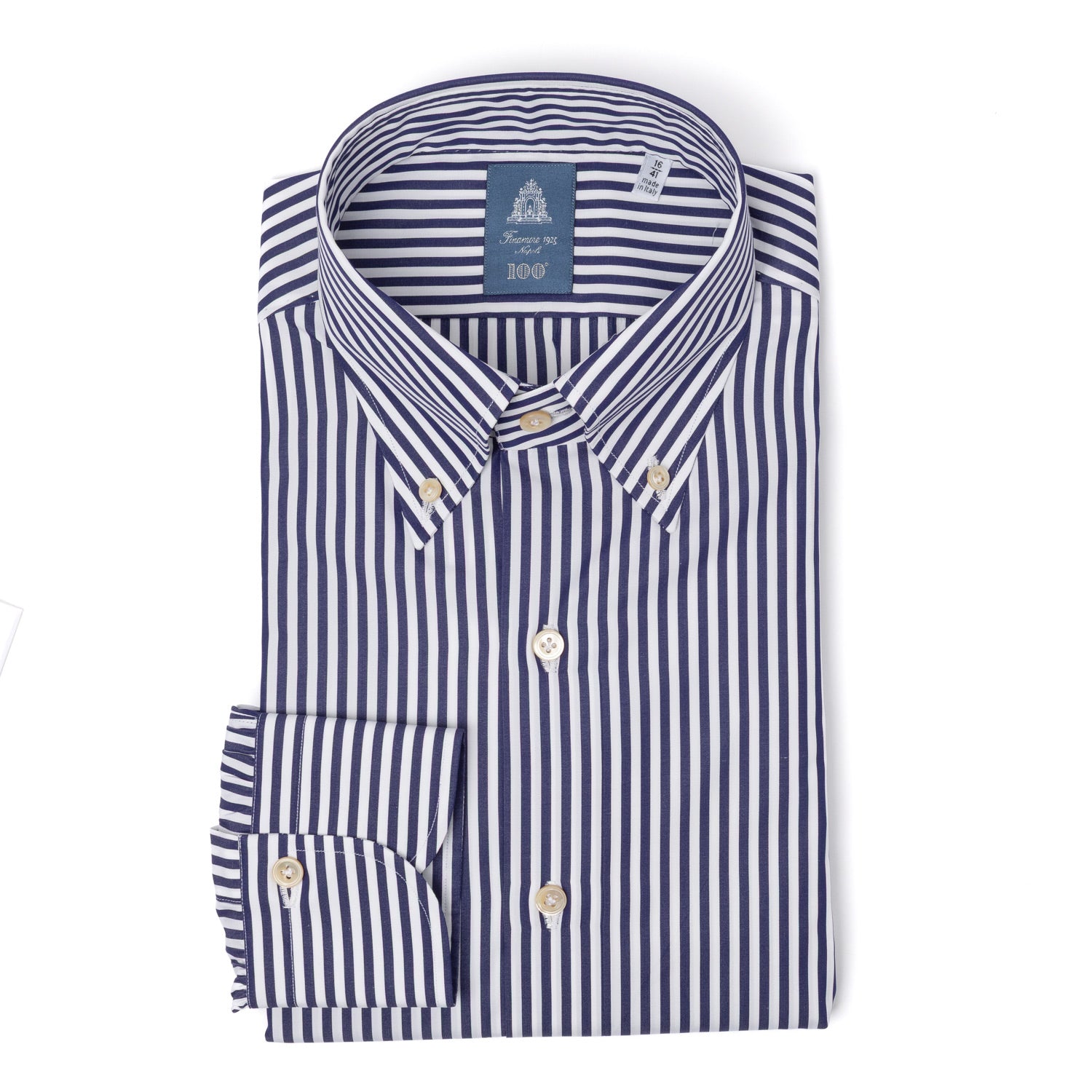 Hand-Sewn Shirt "Il Presidente" made from pure Cotton by Alumo - Collo Lucio